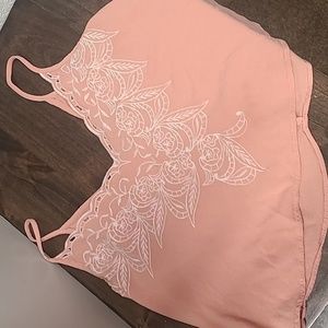 Forever 21 embroidered crop tank